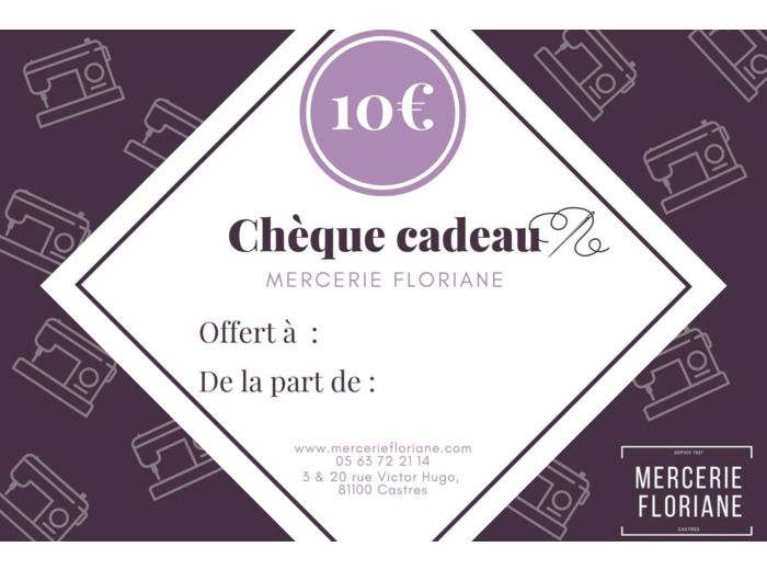 Chèque cadeau - 10€