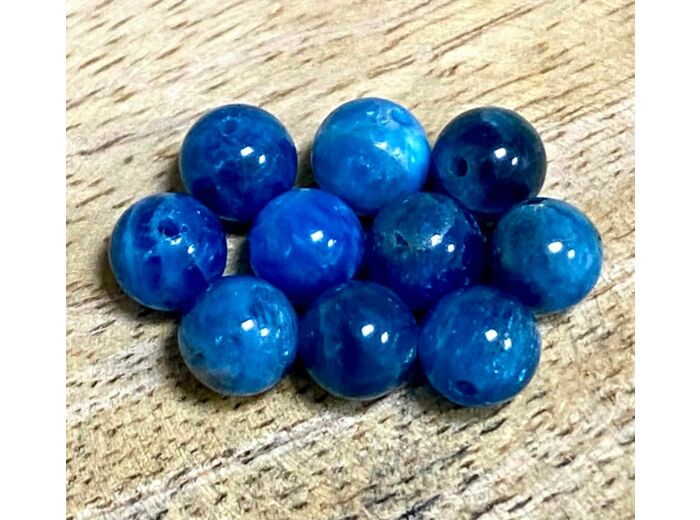 Perle 6mm Apatite bleue