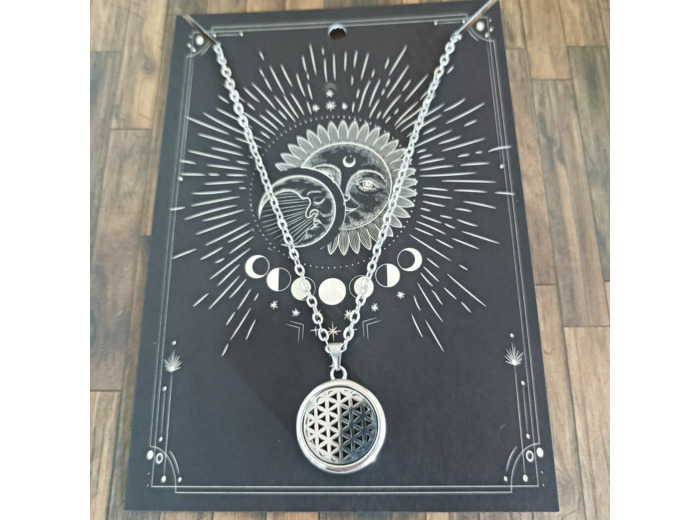Collier d'aromathérapie fleur de vie