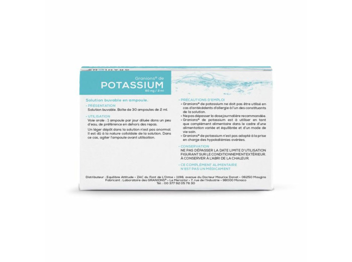 Potassium 30 Ampoules 60ml Granions
