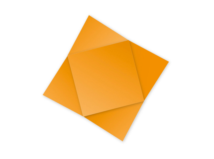 Cartes losanges 160x160 mm "Pollen" - Capucine