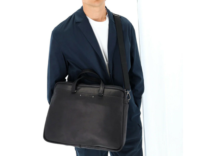 Ateliers Fourès Baroudeur Cartable Cuir 39cm F9519 Noir