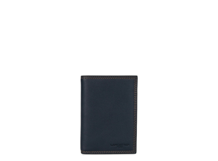 Lancaster Soft Vintage Homme Portefeuille 120-13 Bleu Fonce Camel