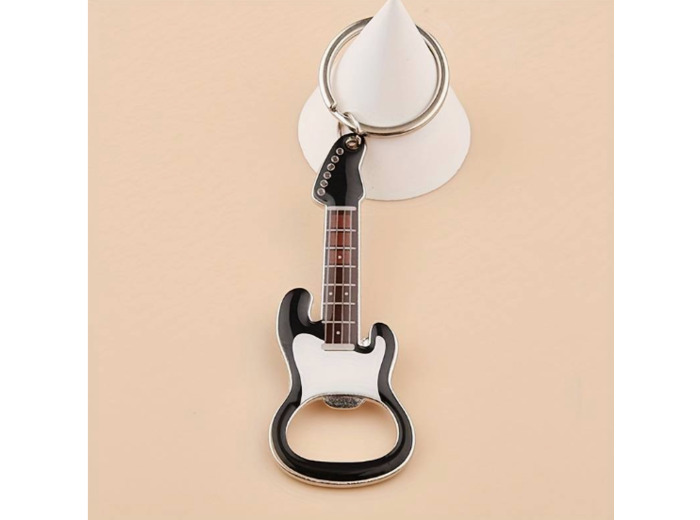 Porte-clés guitare décapsuleur