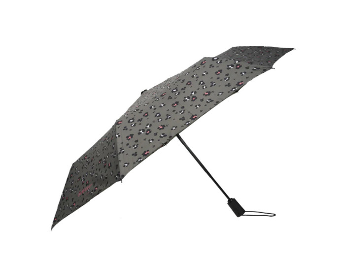 Isotoner Parapluie Pliant Automatique Léopard Kaki