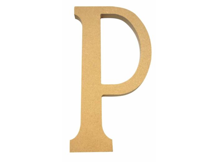 Lettre "P" Mdf - Hauteur : 220 mm