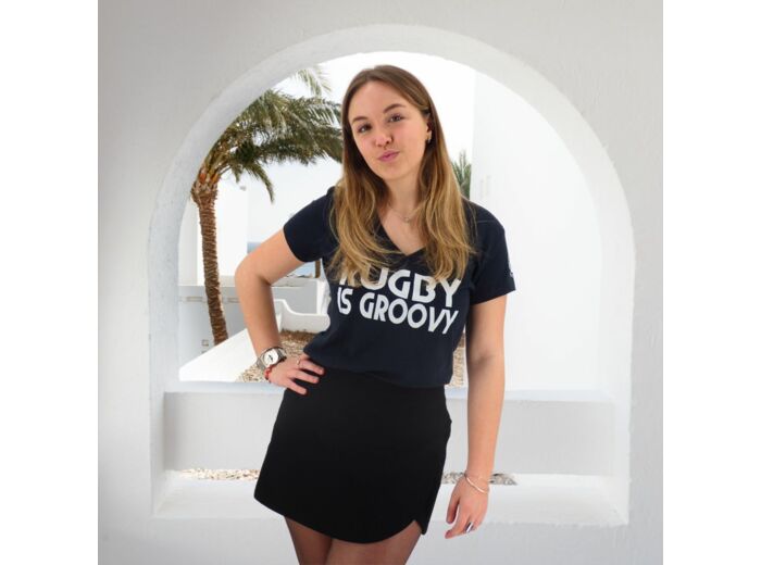 T-Shirt Rugby Groovy femme