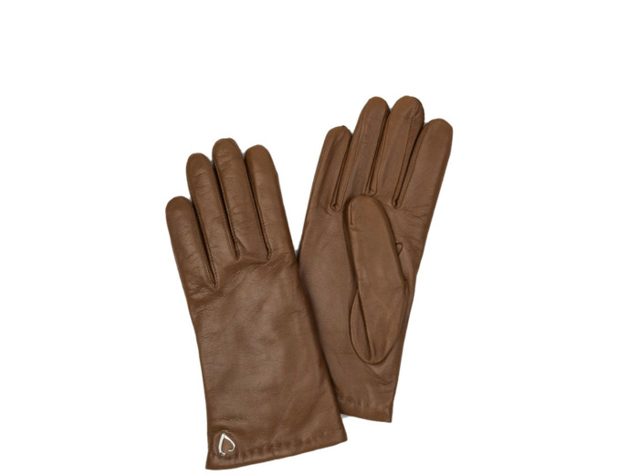 Lancaster Gants Femme En Cuir Et Cachemire Taille 7 Camel