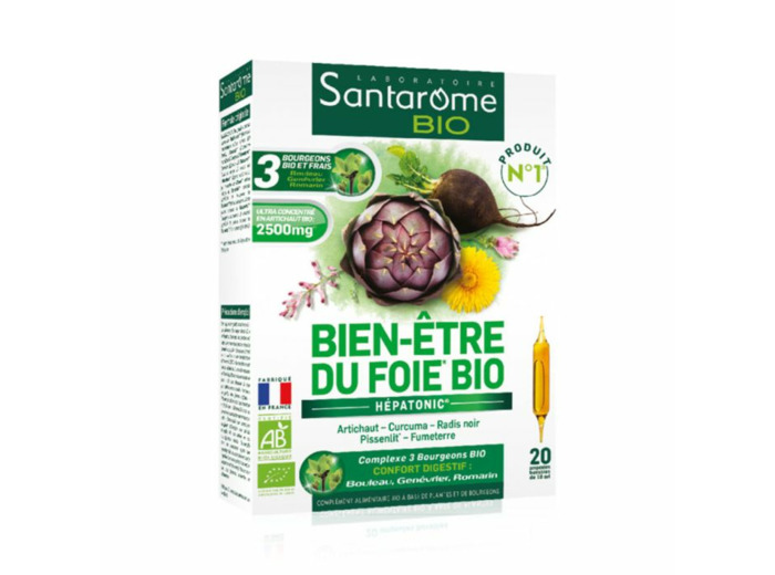 Bien Etre Du Foie 20 Ampoules Bio Santarome