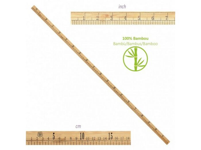Règle couturière 1 mètre en bambou