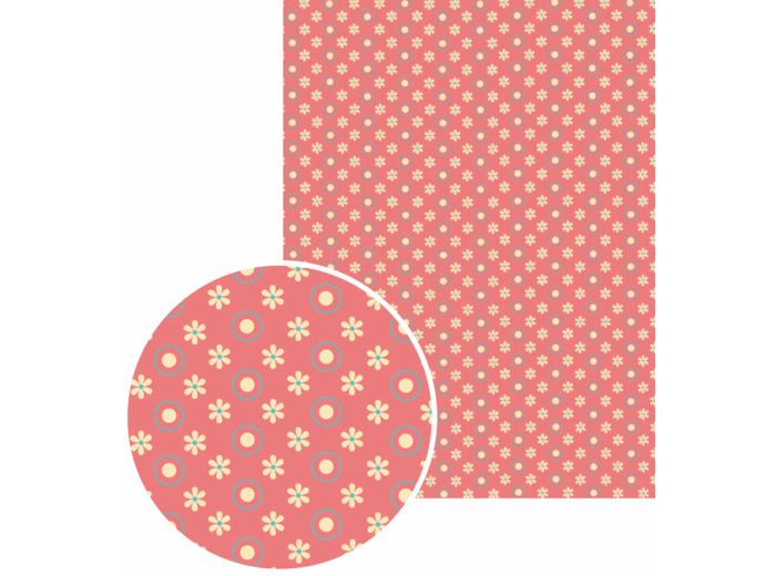 Papier "Gluepatch" - Fleur rose
