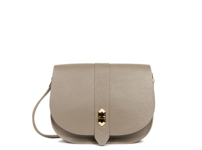 Lancaster Top Double Sac Besace A Rabat 470-61 Galet In Or