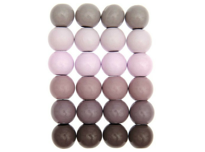 Perles de macramé en bois, tons de rose