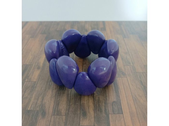 Bracelet Kim violet en ivoire végétal