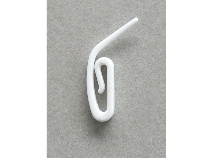 Crochet rideaux Escargot plastique blanc 30 mm