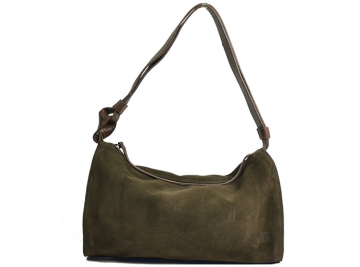 Biba Beaver Sac Polochon en Cuir Velours BEV2L Marron Os