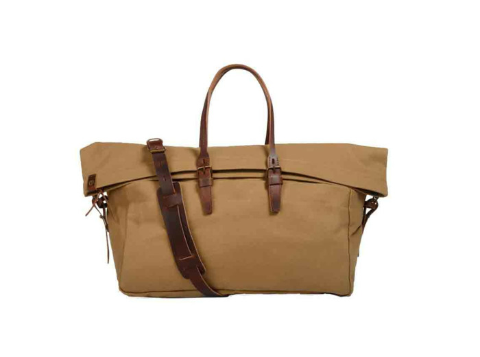 Bleu de Chauffe Sac de Voyage Cabine Cuir Et Toile Camel bm