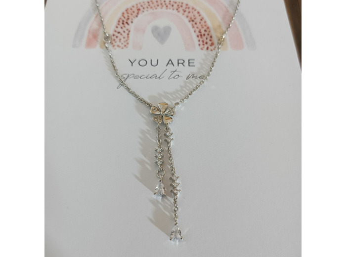 Collier trèfle en argent