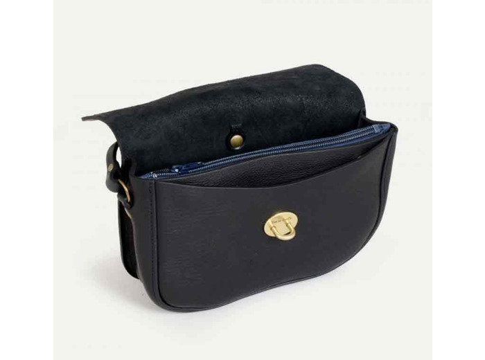 Bleu de Chauffe Petit Sac Postier Pastis Noir