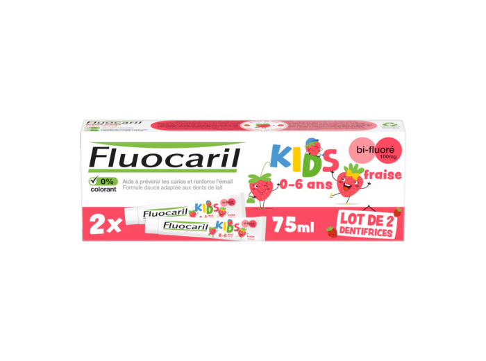 FLUO DENT KIDS 0/6AN X2 FRAIS 50ML