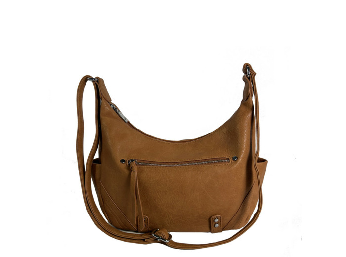 Farfouillette Sac Besace Aux Détails Métalliques Camel