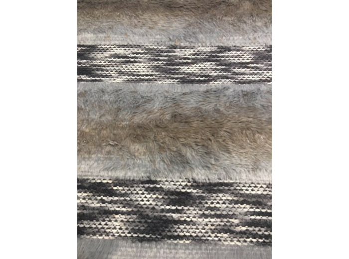 Tissu fourrure tissage nuancé brun