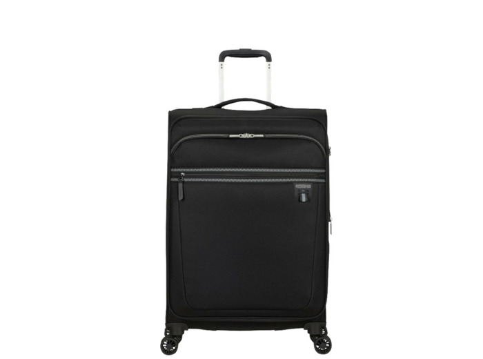 American Tourister Aerospin Valise 69 Cm Souple Extensible 4 Roues Black