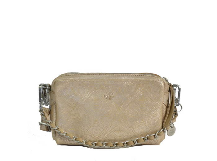 Mila Louise Mama XS MX Petit Sac Trotteur Cuir Imprimé Crème
