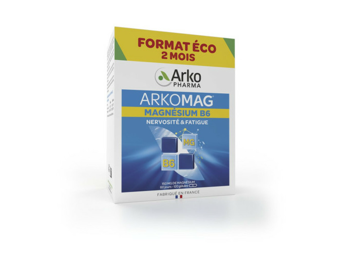 Arkomag Magnésium B6 Nervosité et Fatigue 120 Gélules Arkopharma