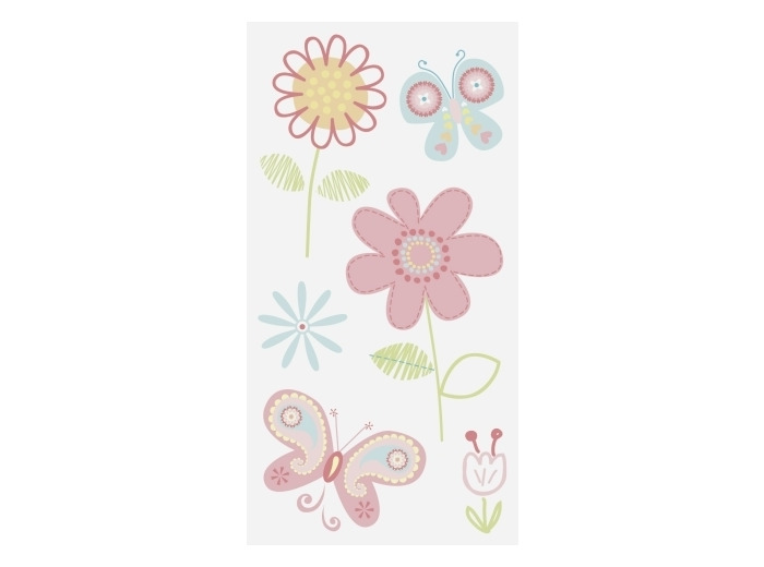 Stickers 3D "Fleurs et papillons"