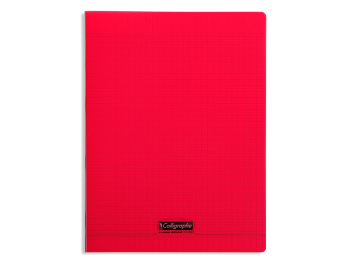 Cahier 24x32 - 96 pages - Séyès - Polypro rouge
