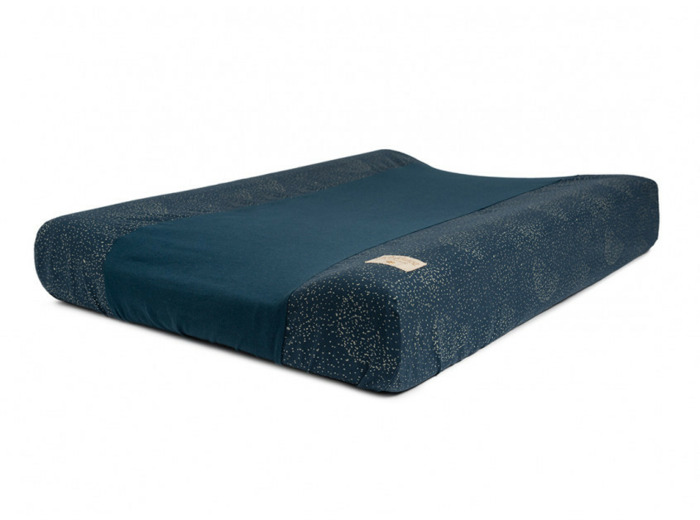 Housse de Matelas à langer Bubble Night Blue