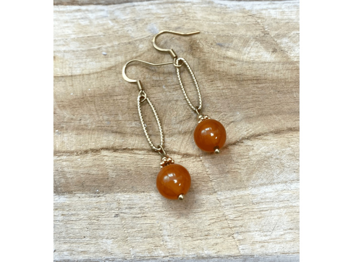 Boucles Irina cornaline