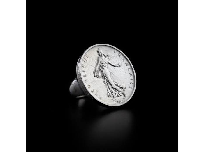 Bague Chevalière  5 Francs