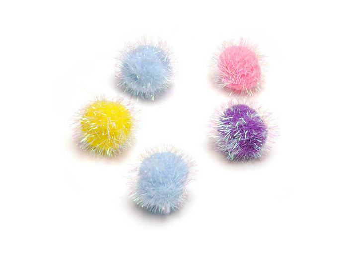 Pompons - Irisés - Diamètre 2,5 cm