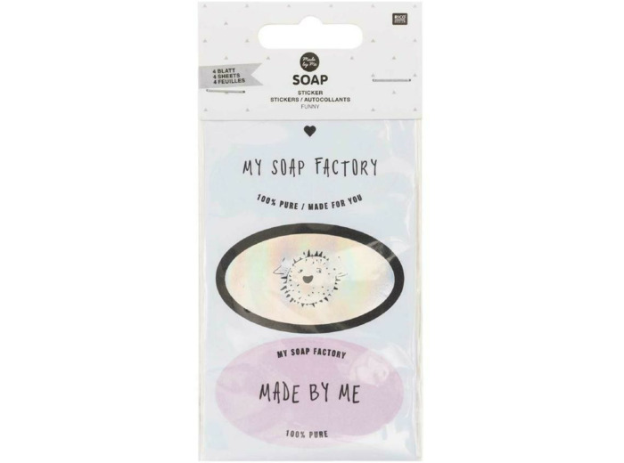 Kit autocollants pour savon, Funny - 4 feuilles