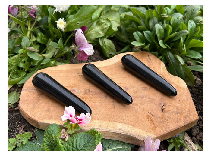 BATONS DE MASSAGE OBSIDIENNE NOIRE