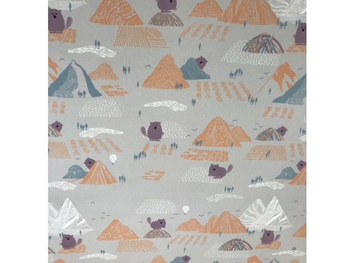 Tissu Soft Shell Beaver and mountains- Katia Fabrics