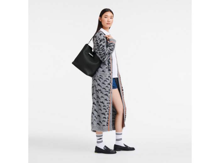 Longchamp Roseau Sac Porté Epaule M Noir