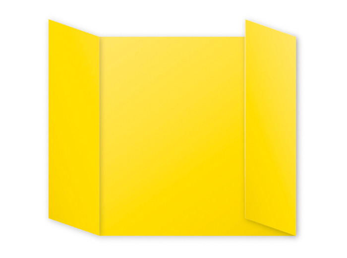 Cartes triptyques 160x160 mm "Pollen" - Jaune soleil