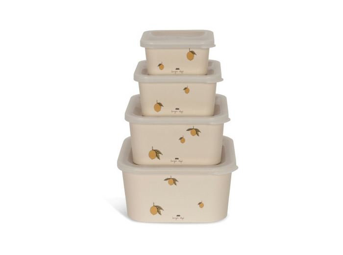 Pot boîte alimentaire lot de 4 citron