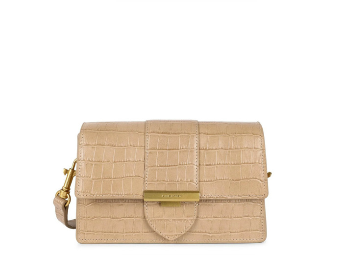 Lancaster Croco Ily Petit Sac Trotteur Cuir Croco 531-015 Naturel