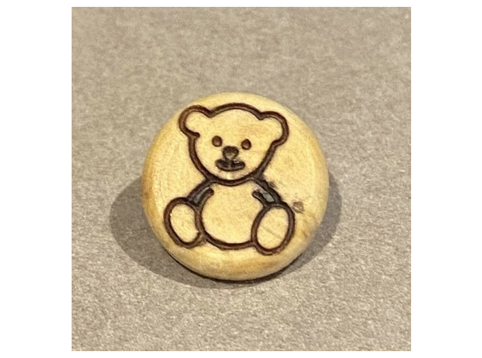 Bouton en buis ourson