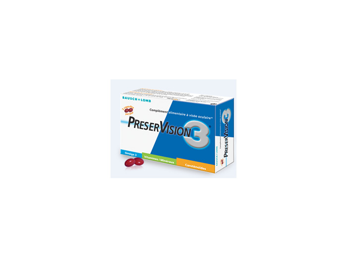 Complément alimentaire à Visee Oculaire 180 Capsules Preservision 3 Bausch&Lomb
