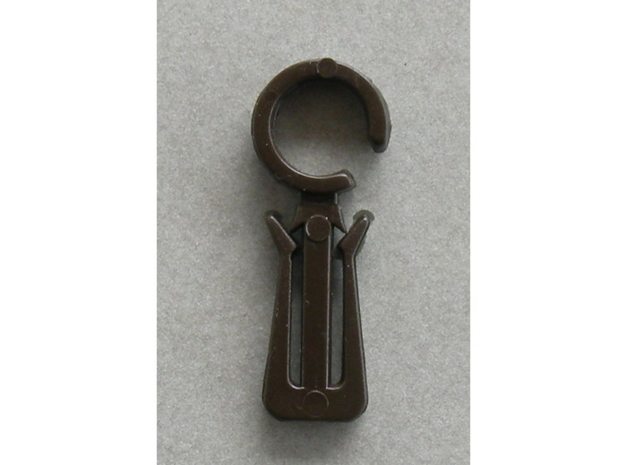 Agrafe d'anneaux double marron