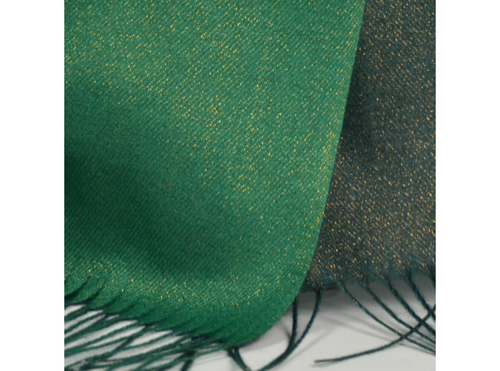 Farfouillette Milan Echarpe laine lurex franges Vert