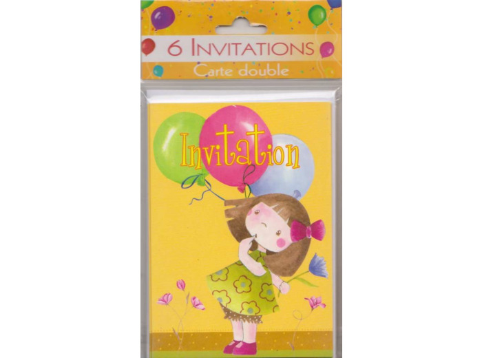Cartons d'invitation "Ballons"