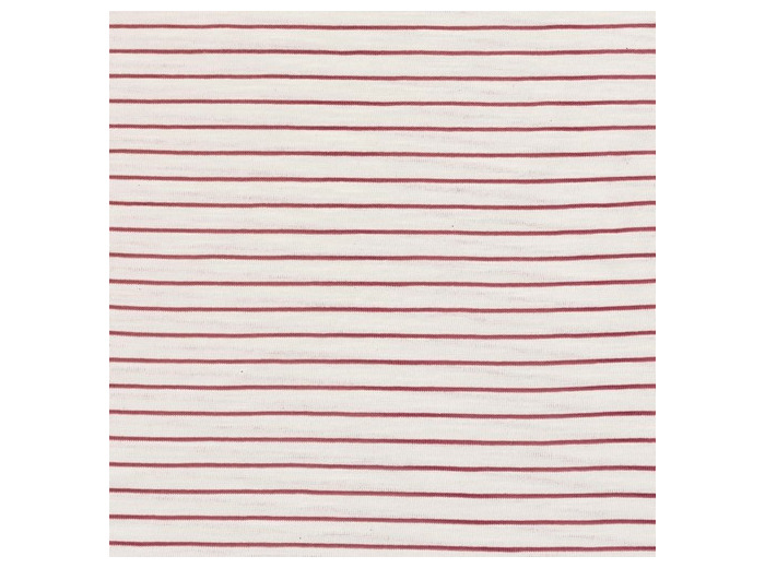 Tissu slub jersey stripes hazelnut Katia Fabrics
