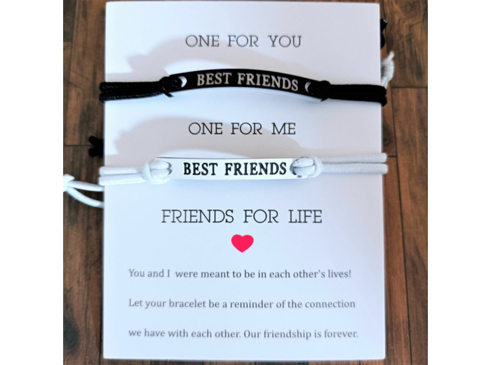 Bracelets Best friends noir et blanc