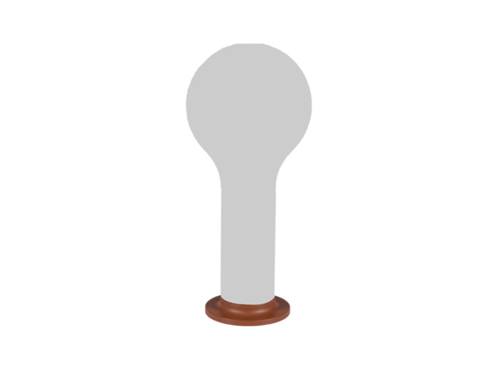 Socle aimanté - Ocre rouge